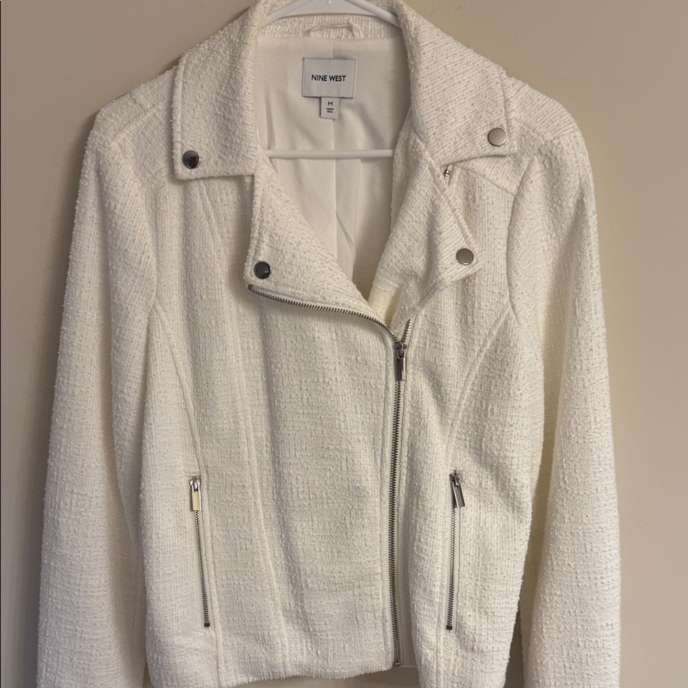 Nine West Women's Cream Textured Blazer